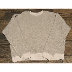 Outdoor Voices Wool Blend Sherpa‎ Fleece Crewneck Sweatshirt Small Neutral